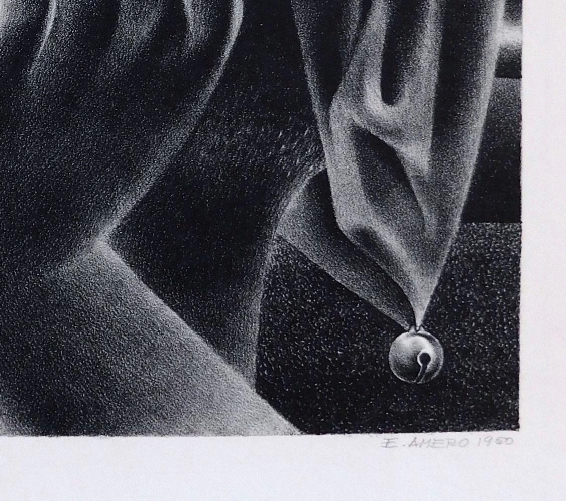 Emilio Amero, Originallithographie „ Harmonica Blues“, 1950 (20. Jahrhundert) im Angebot