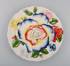 Emilio Bergamin for Taitù, Eight Large Romantica Porcelain Dinner Plates