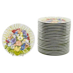 Emilio Bergamin x Taitu "I Fiori" Salad Plates, 24 Emilio Bergamin x Taitu "I Fiori" Salad Plates, 24