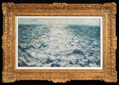 Antique Voyage au Venezuela 1919 - Impressionist Seascape Oil Painting by Emilio Boggio