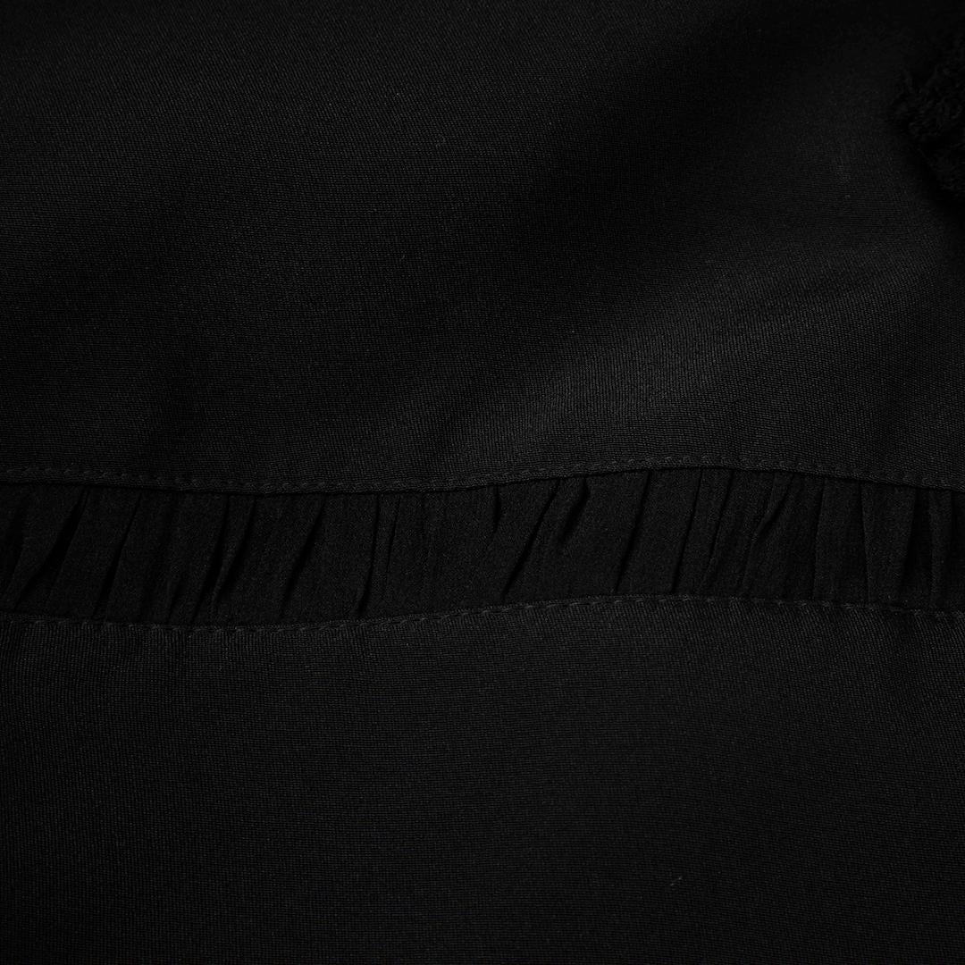 Women's Emilio de la Morena Black Silk Tulle Mini Dress Size M