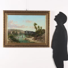 Paesaggio con Fiume e Figure XIX secolo