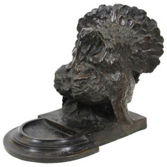 Sculpture italienne de Turquie animalière en bronze avec plateau Emilio « Elia »