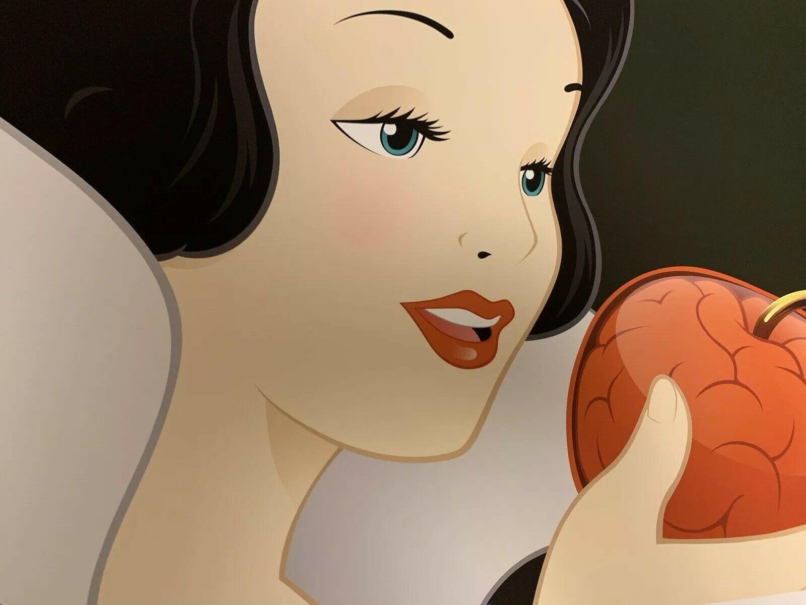 Snow White and the Forbidden Brain Signed and Numbered Screenprint with COA - Print by Emilio Garcia