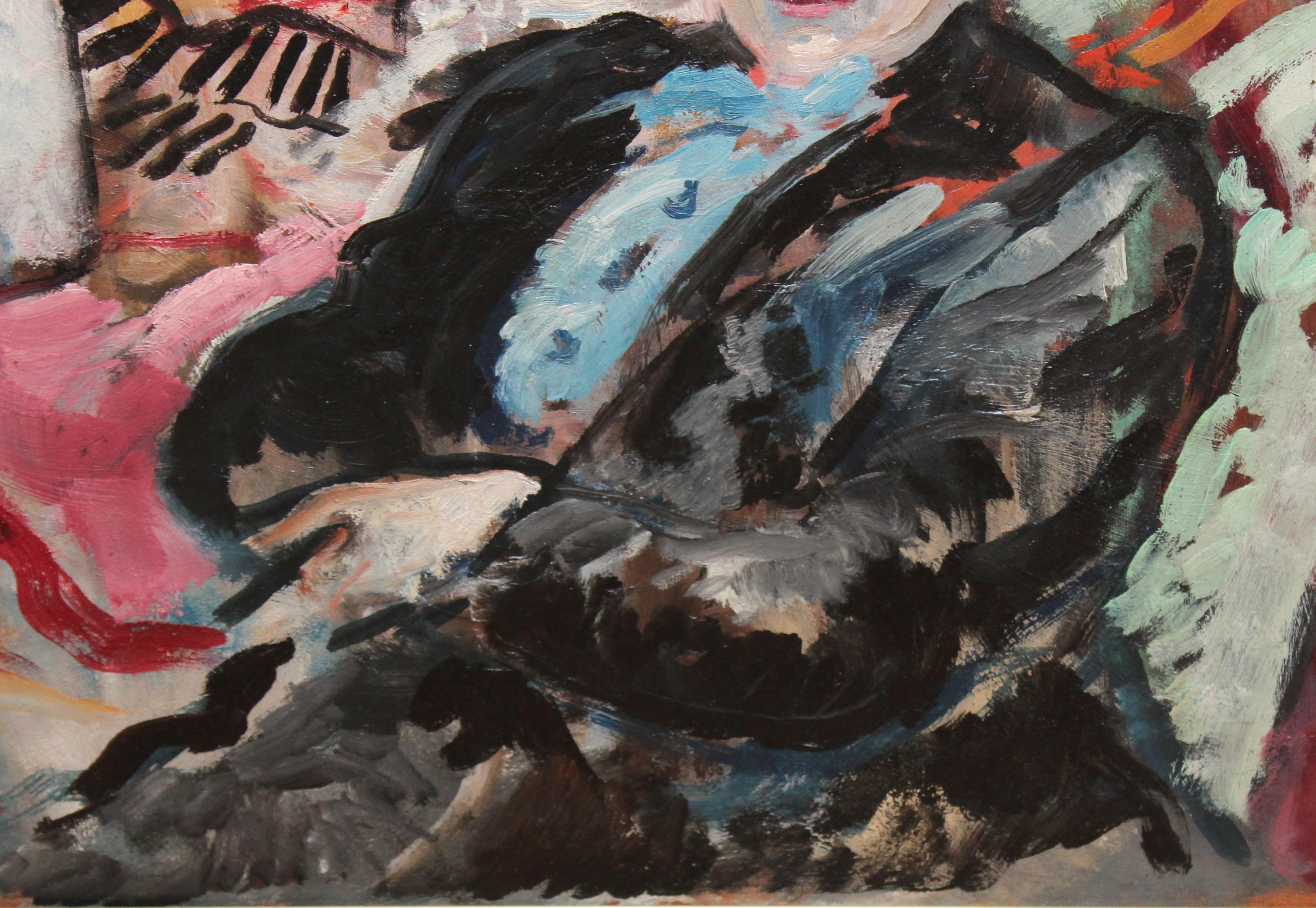 Emilio Grau Sala (1911 - 1975) - Óleo sobre tabla - Interior con figura en vente 3