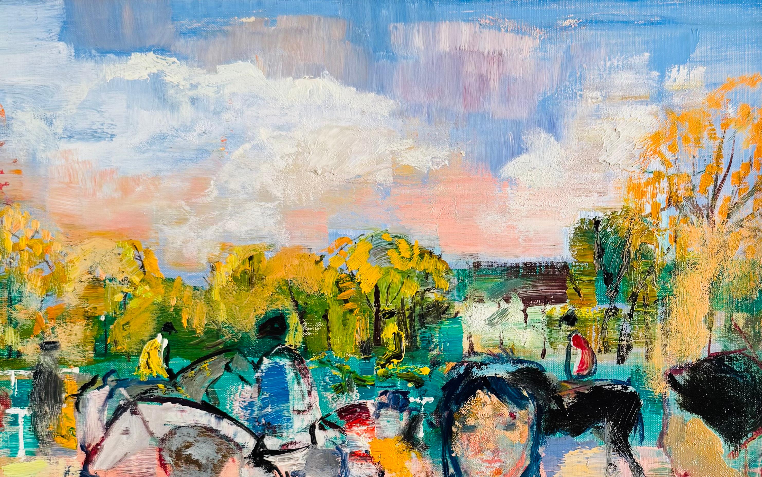 Corsi - Figurative Painting Marrone di Emilio Grau Sala