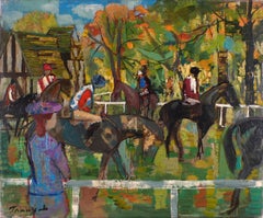 Deauville, 1963, 20e siècle Huile sur toile de l'artiste espagnol Emilio Grau Sala
