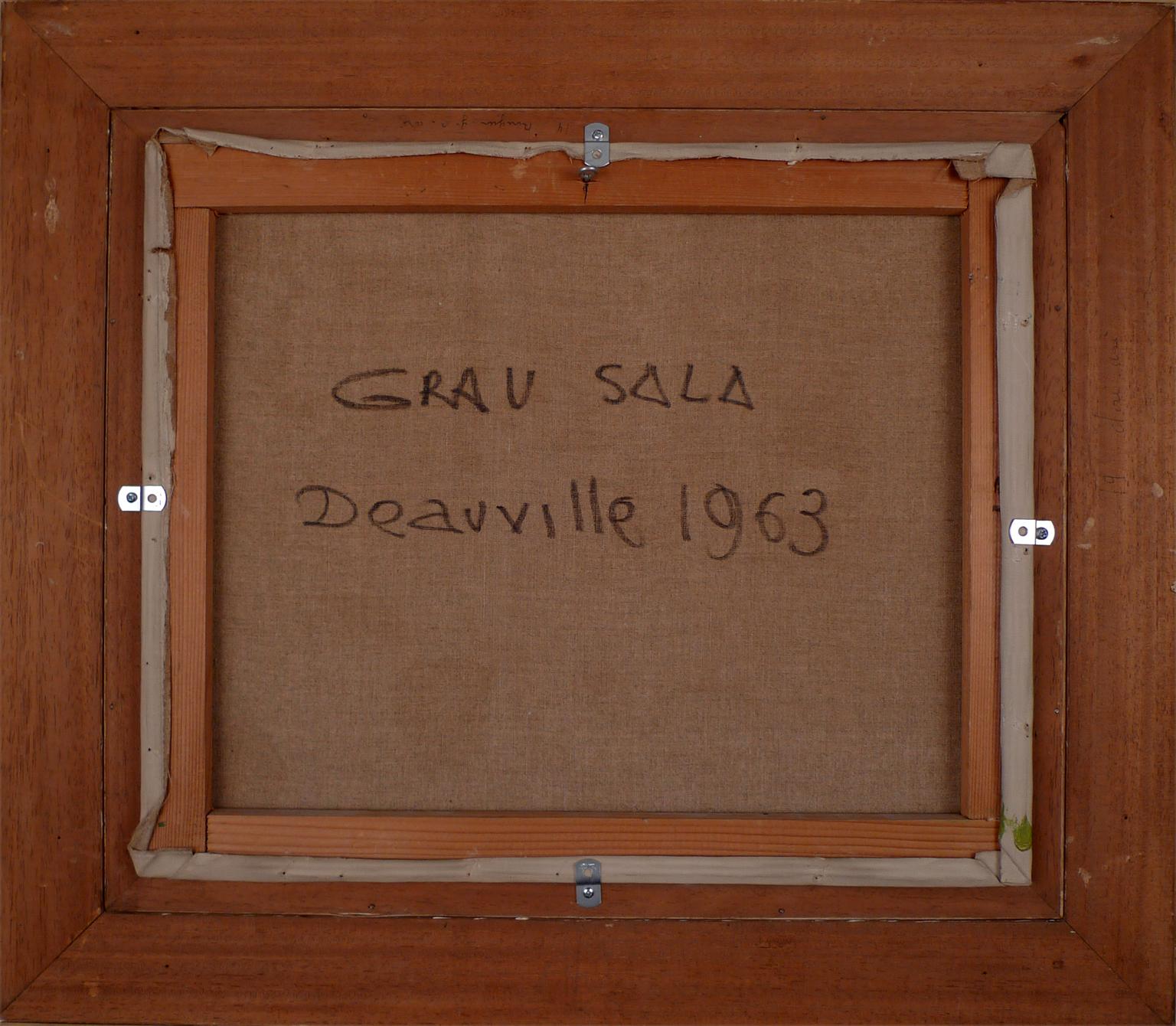 “Deauville, 1963”, 20th Century Oil on Canvas by Spanish Artist Emilio Grau Sala 7