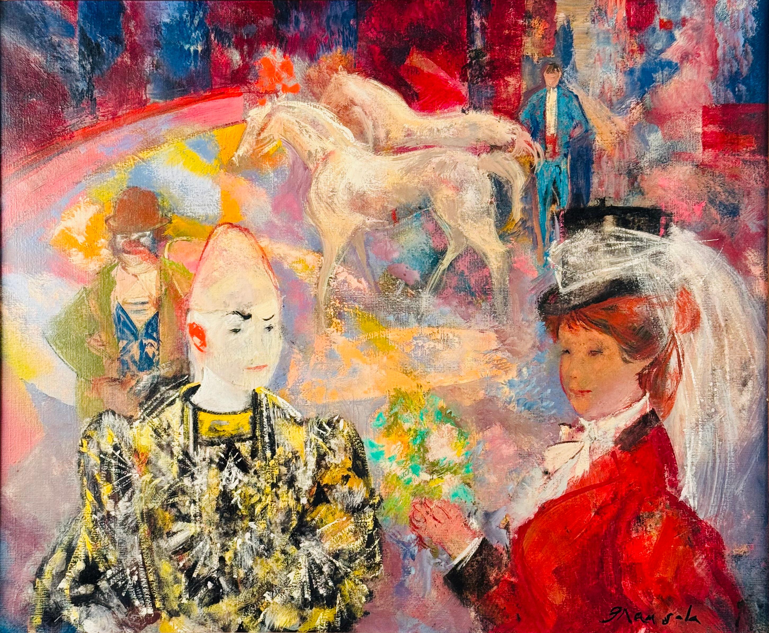 Gens du cirque - Painting de Emilio Grau Sala