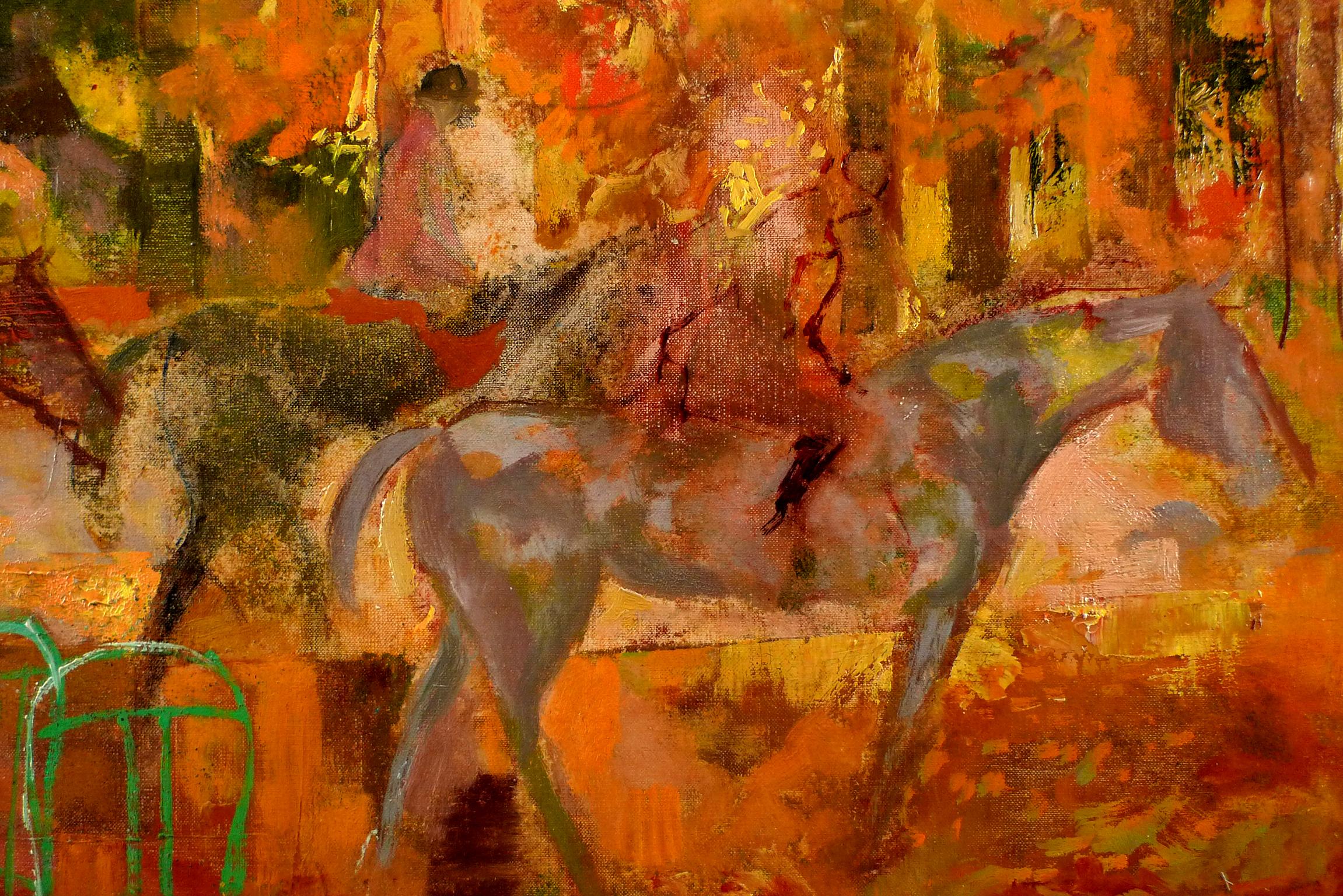 « Horse Riding in Autumn », huile sur toile d'Emilio Grau Sala, 20e siècle en vente 2