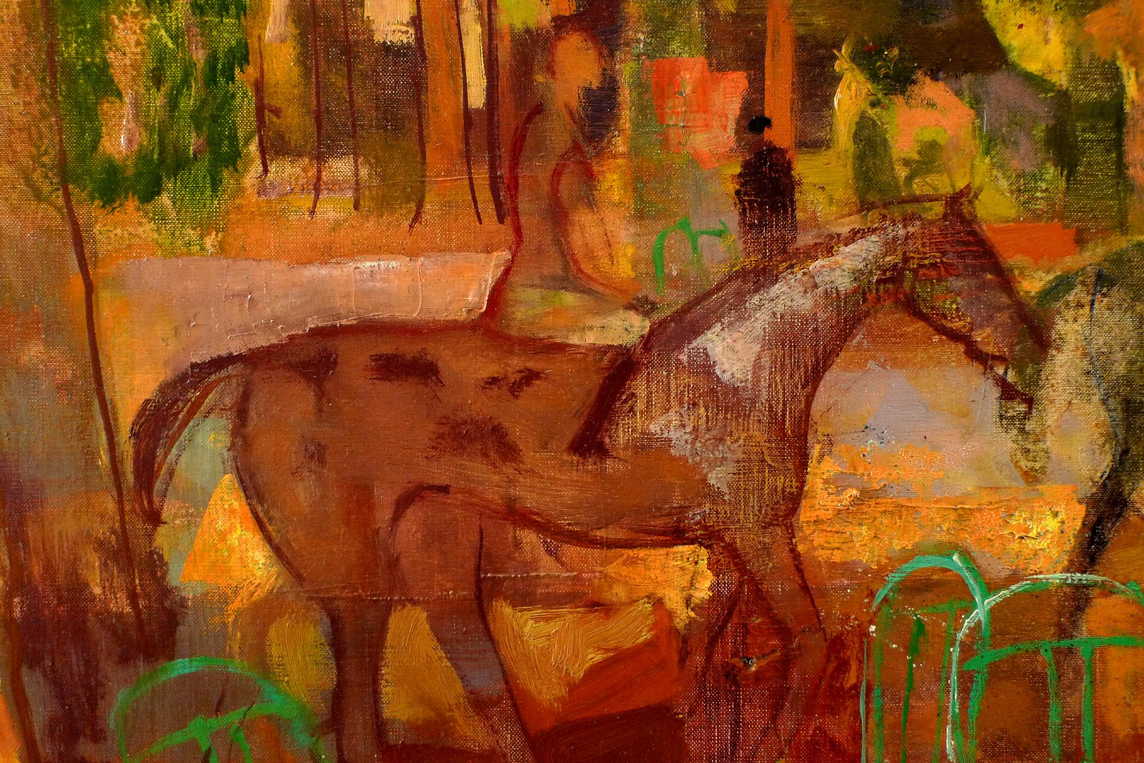 « Horse Riding in Autumn », huile sur toile d'Emilio Grau Sala, 20e siècle en vente 3