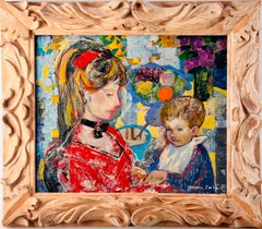 Interno con madre e figlio