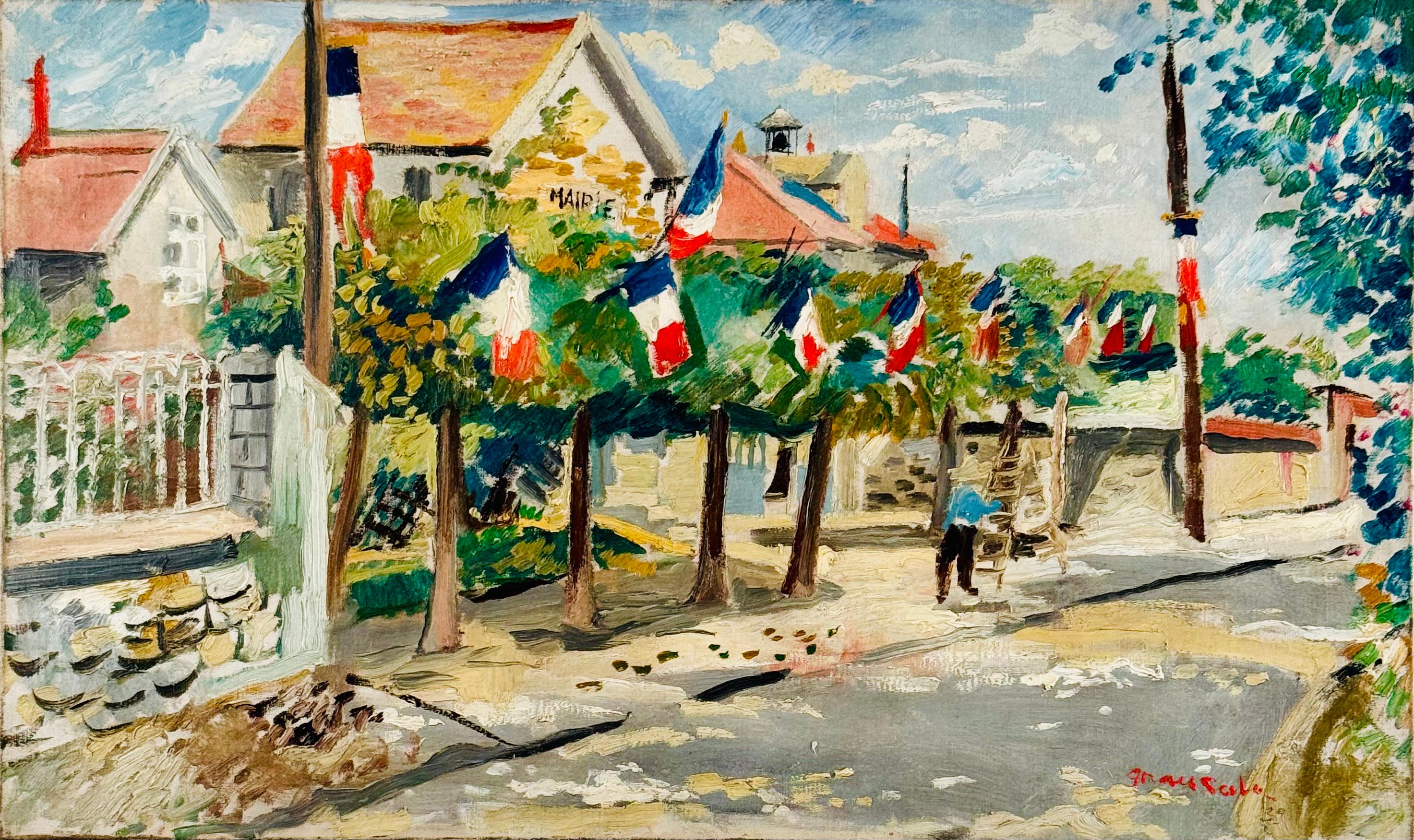 Emilio Grau Sala Figurative Painting - La rue pavoisée