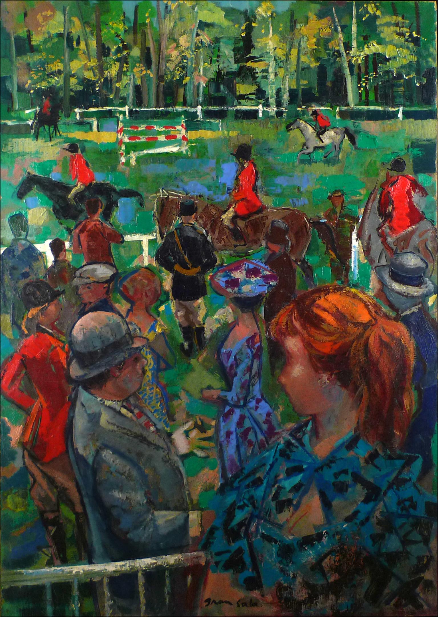 Il concorso hippico - Painting di Emilio Grau Sala