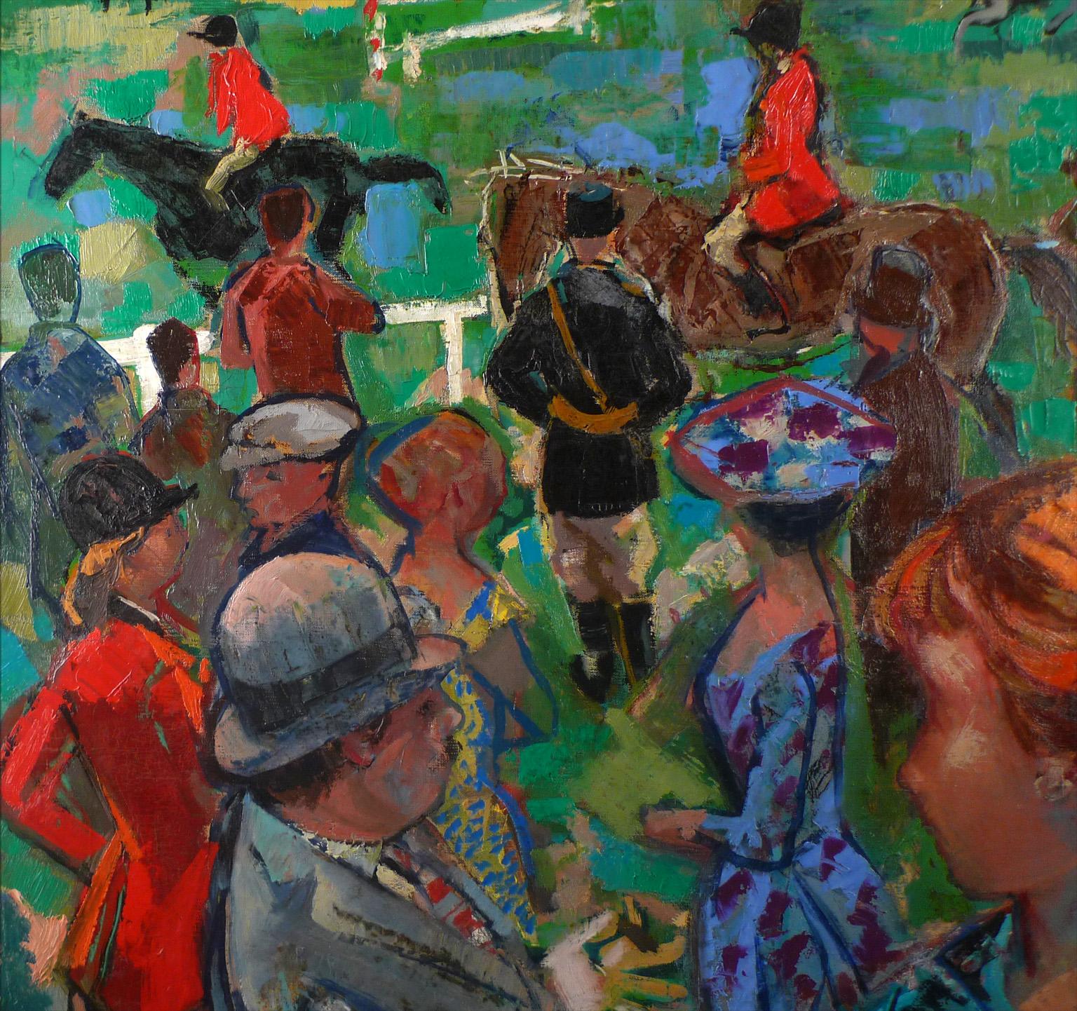Il concorso hippico - Figurative Painting Nero di Emilio Grau Sala