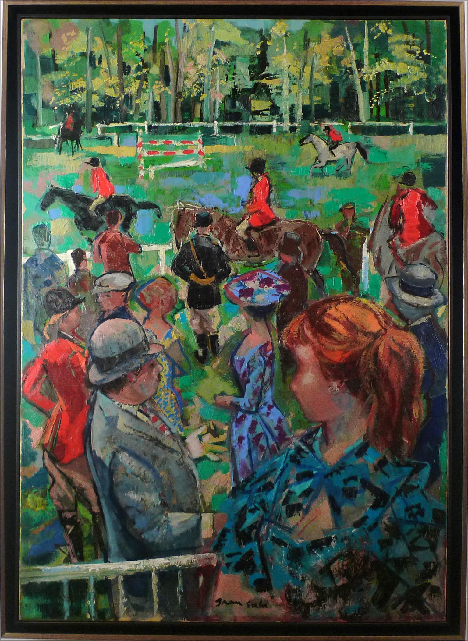 Figurative Painting di Emilio Grau Sala - Il concorso hippico