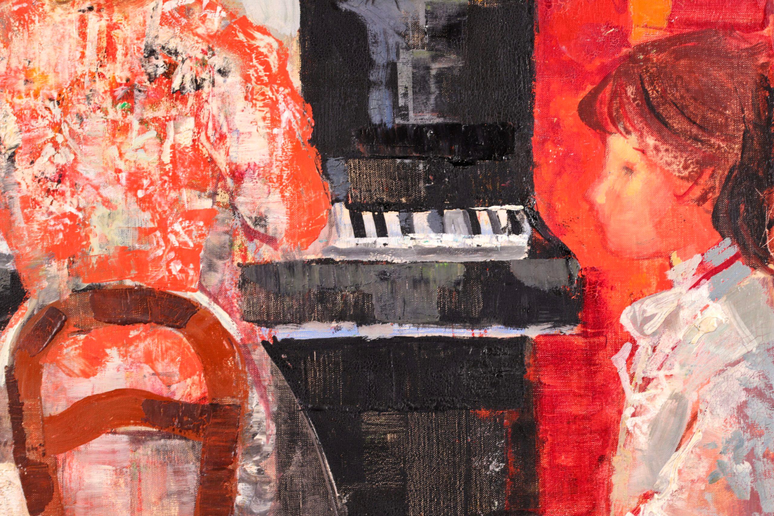 Le Piano - Peinture figurative d'intérieur post-impressionniste d'Emilio Grau Sala en vente 4