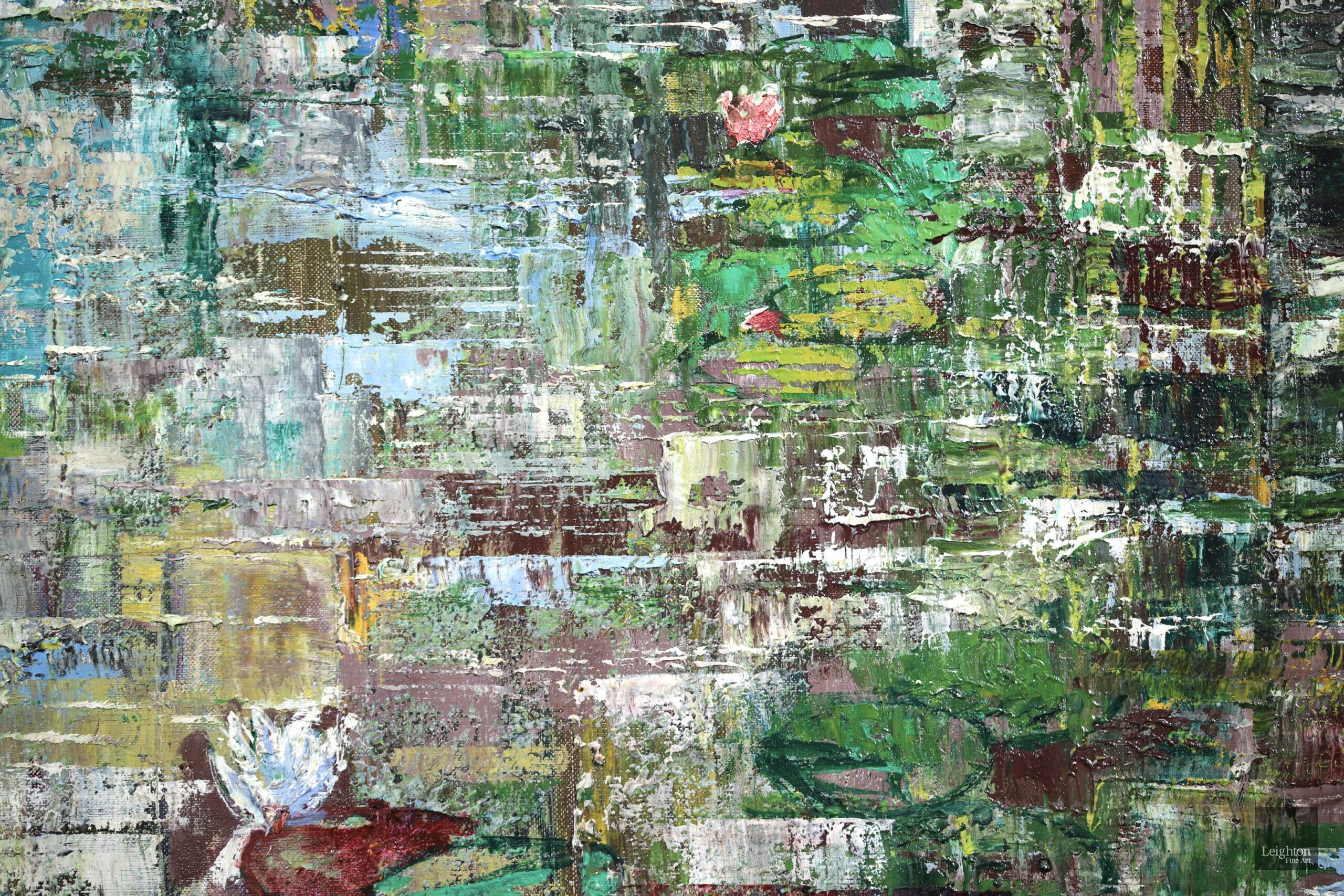 Nympheas - Peinture à l'huile de Emilio Grau Sala, paysage post-impressionniste en vente 10