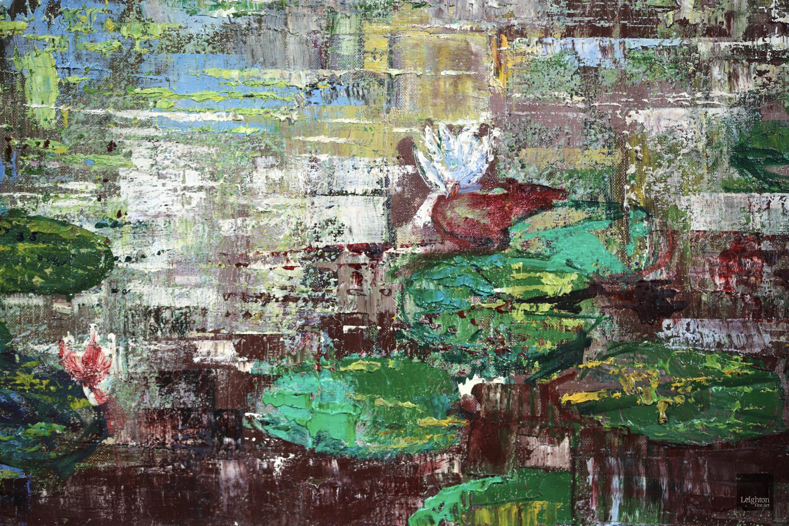 Nympheas - Peinture à l'huile de Emilio Grau Sala, paysage post-impressionniste en vente 8