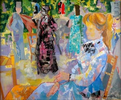 “Paddock, 1961”, 20th Century Oil on Canvas by Spanish Artist Emilio Grau Sala