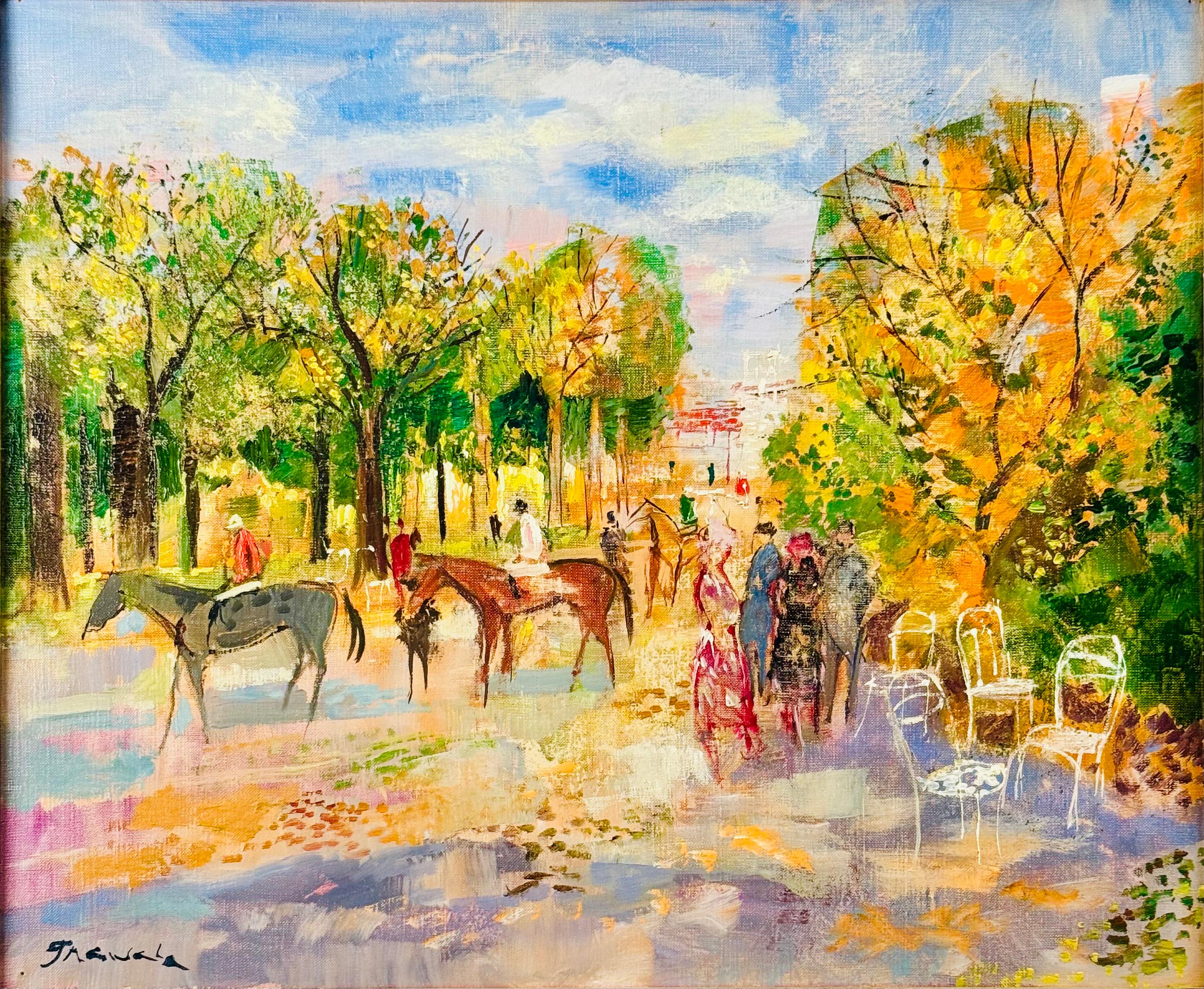 Paddock, 1970 - Painting de Emilio Grau Sala