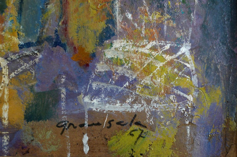 Emilio Grau Sala - "Paddock", 20th Century oil on cardboard by Spanish