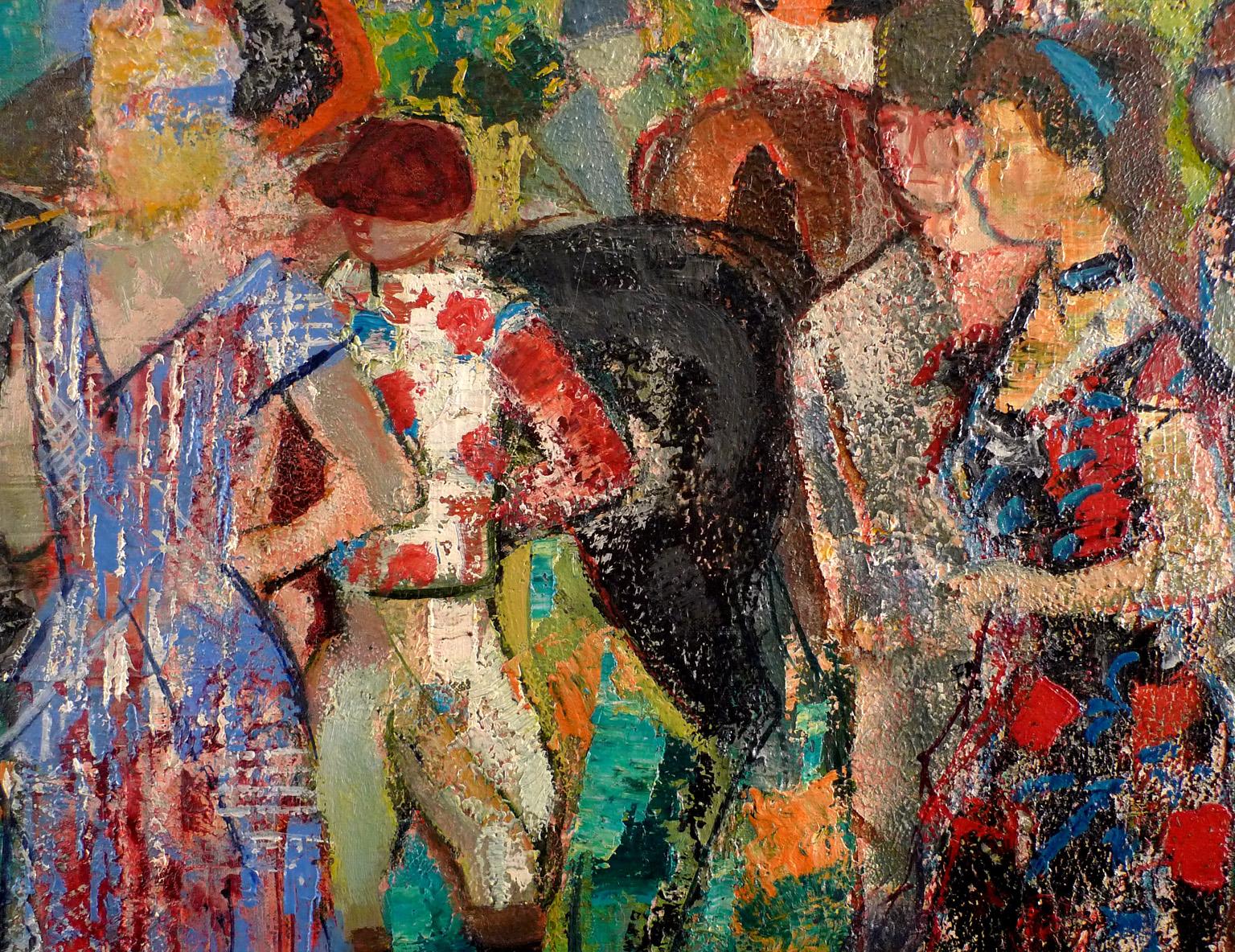Paddock - Post-impressionnisme Painting par Emilio Grau Sala