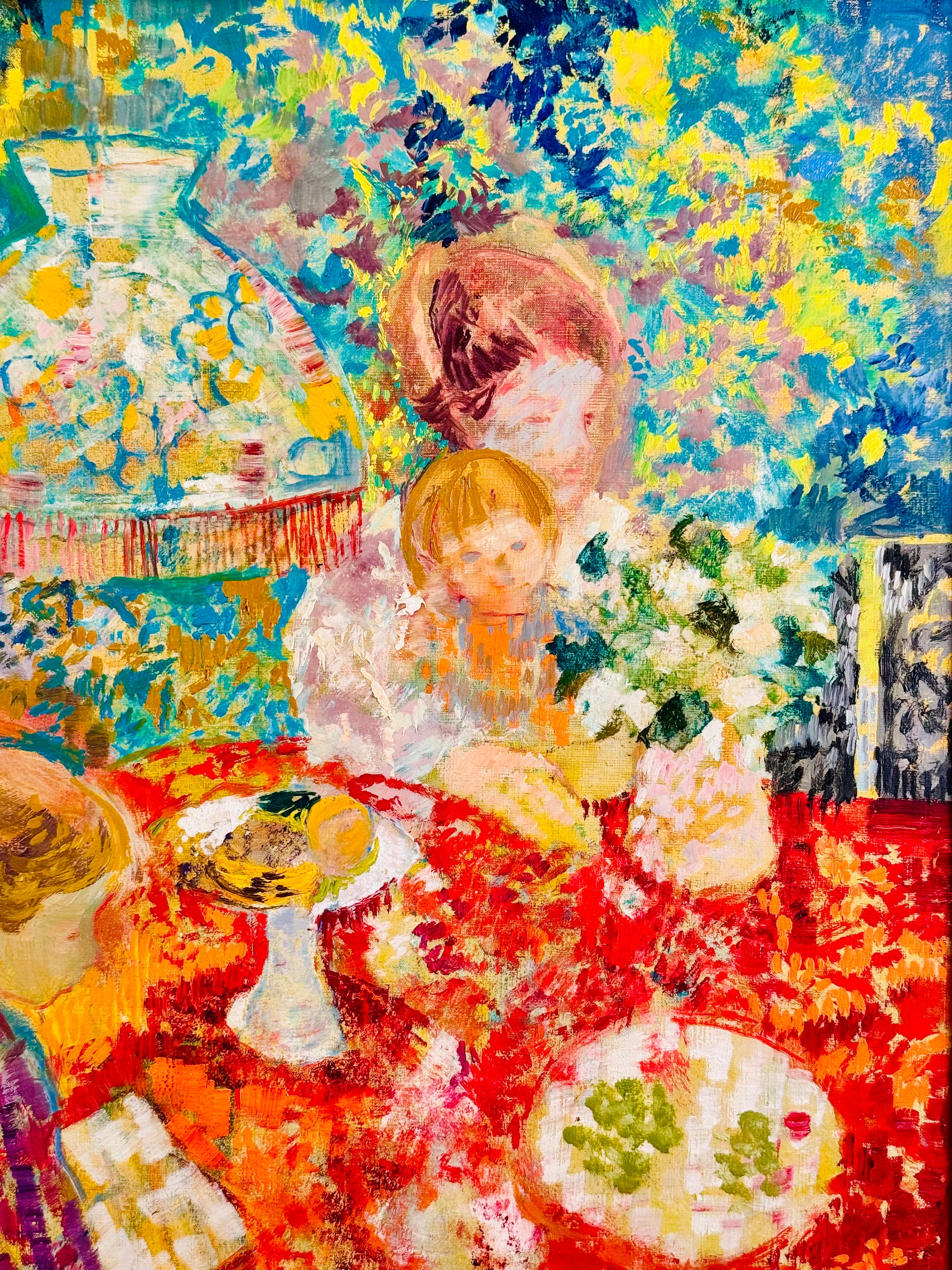SCÈNE FAMILLIALLE - Post-impressionnisme Painting par Emilio Grau Sala