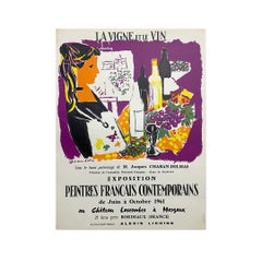 1961 Original exhibition poster by Grau Sala - The vine and the wine