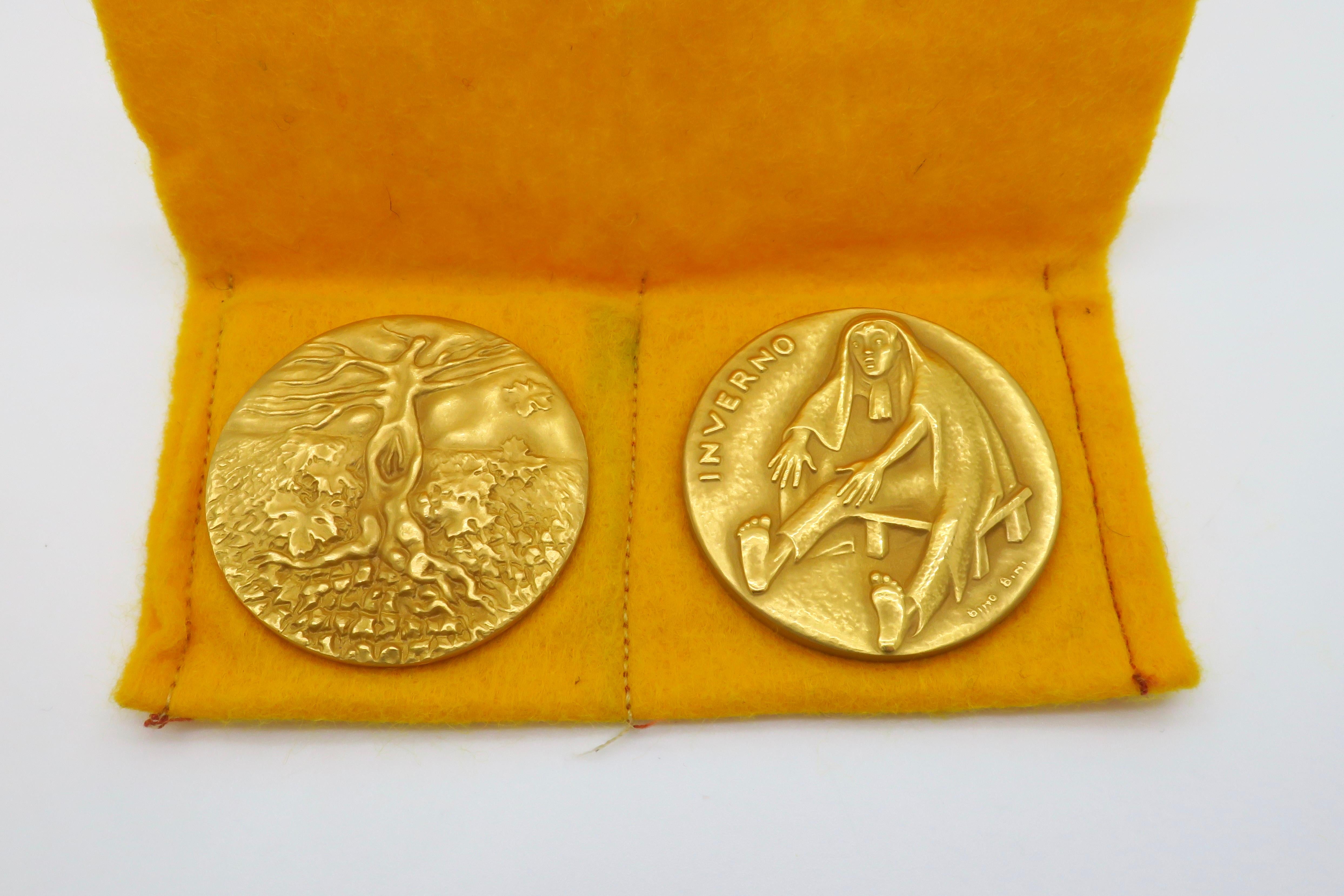 Set di medaglie in oro massiccio 
