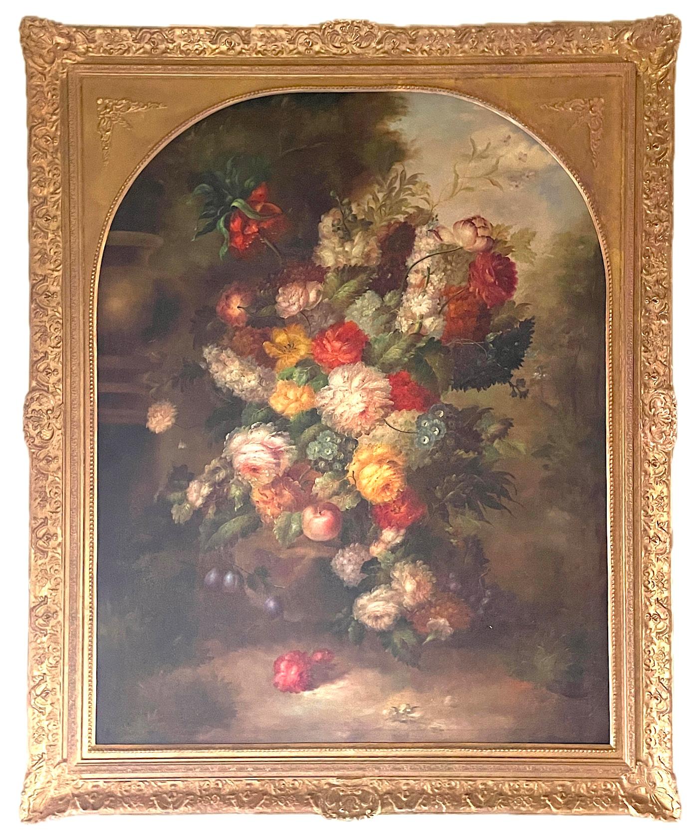 Oil Painting, Large Still Life Oil Circle of Emillio Greco