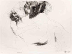 Composition d'amour n°2 - Gravure à l'eau-forte d'Emilio Greco - 1970