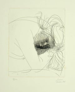 Female Figure - Original Etching by Emilio Greco - 1964