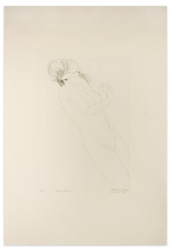 Female Figure - Original Etching by Emilio Greco - 1970
