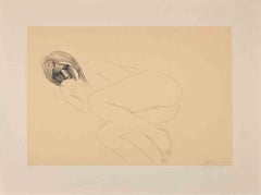Reclined Nude - Etching by Emilio Greco - 1979