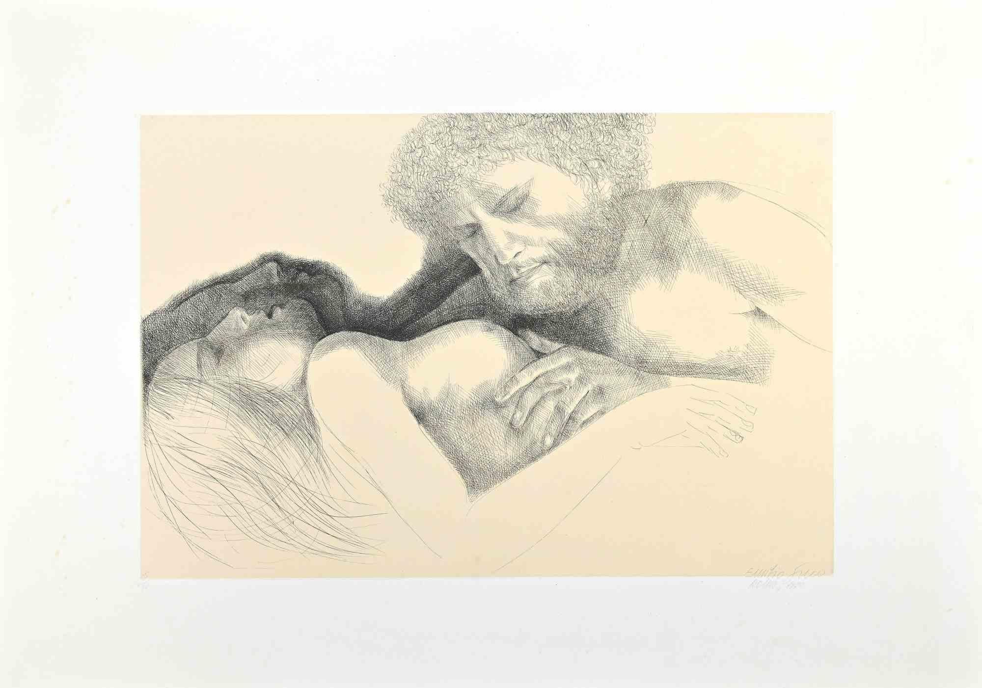 Emilio Greco Figurative Print - Return of Ulysses - Etching by E. Greco - 1970