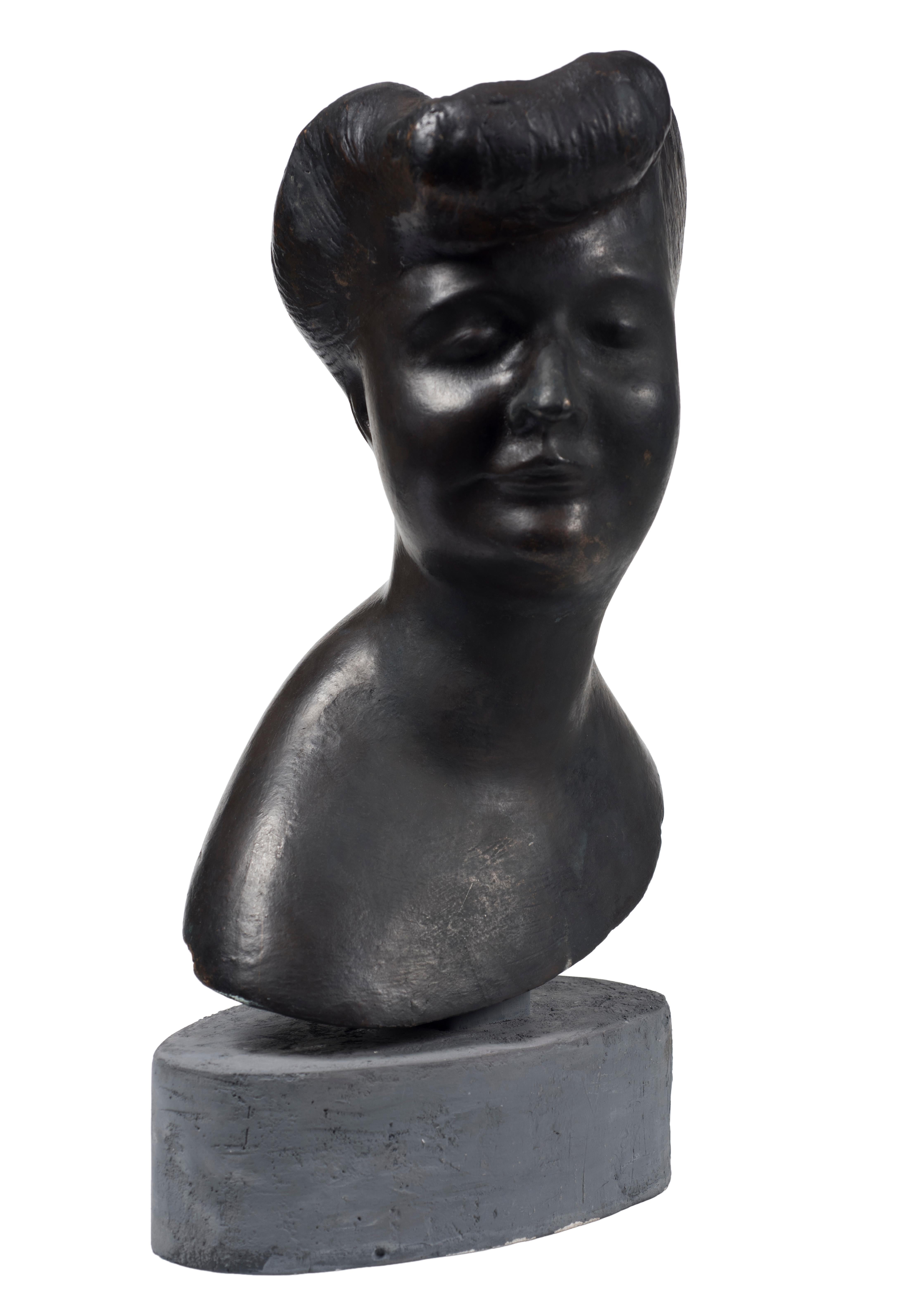 Head of Woman - Bronze Sculpture by Emilio Greco - Second Half of 1900