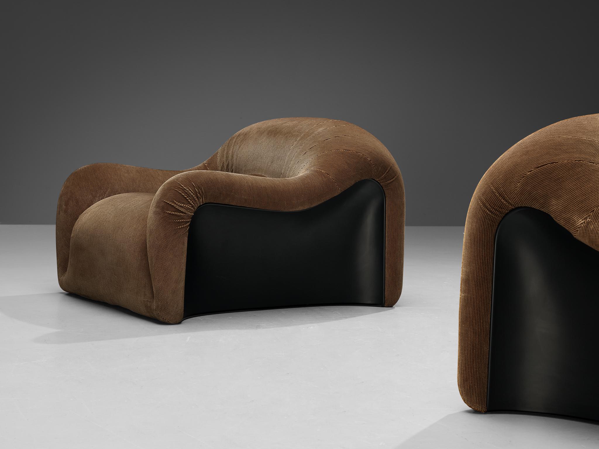 Emilio Guarnacci for 1P Pair of 'Ecuba' Lounge Chairs In Good Condition In Waalwijk, NL