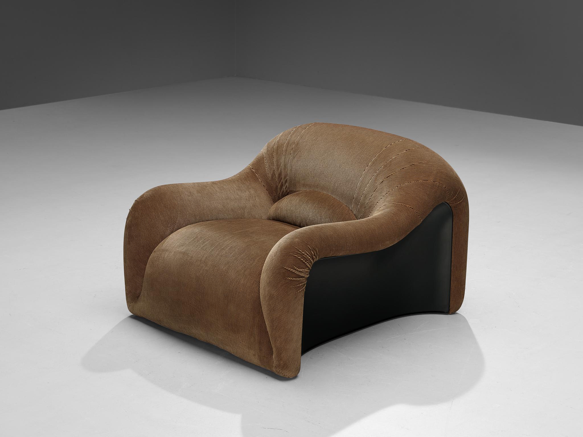 Fabric Emilio Guarnacci for 1P Pair of 'Ecuba' Lounge Chairs