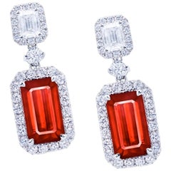 Emilio Jewelry 10.00 Carat Certified Unheated Ruby Earrings