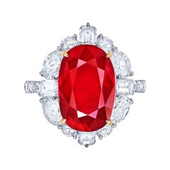 Emilio Jewelry Bague en rubis rouge vif sang de pigeon non chauffé de 10,00 carats