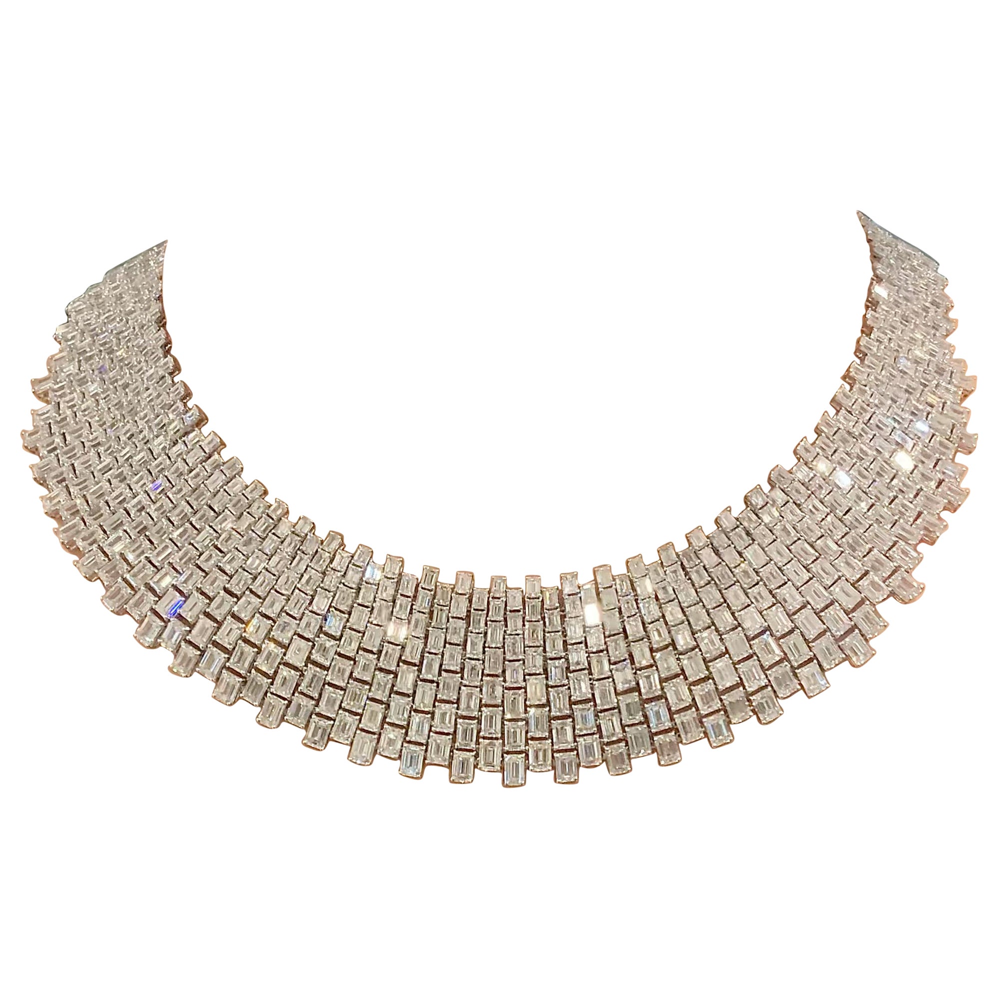 Emilio Jewelry Collier de diamants de 112.00 carats