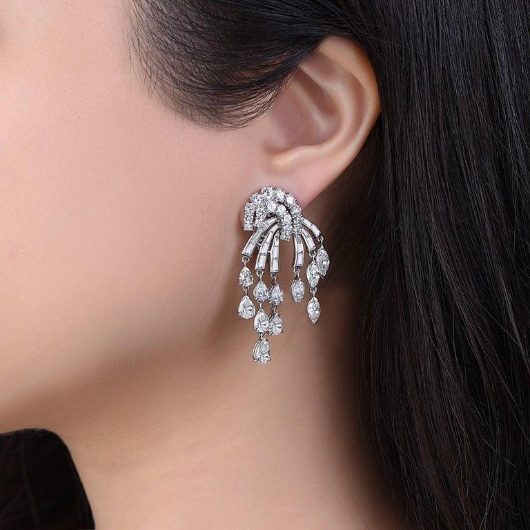 Marquise Cut Emilio Jewelry 12.00 Carat Fancy Cut Diamond Earrings