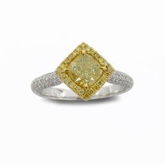 Emilio Jewelry 1.24 Carat Fancy Yellow Diamond Ring