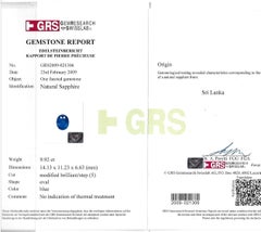 Emilio Jewelry 12.70 Carat Unheated Certified Ceylon Sapphire Diamond Ring