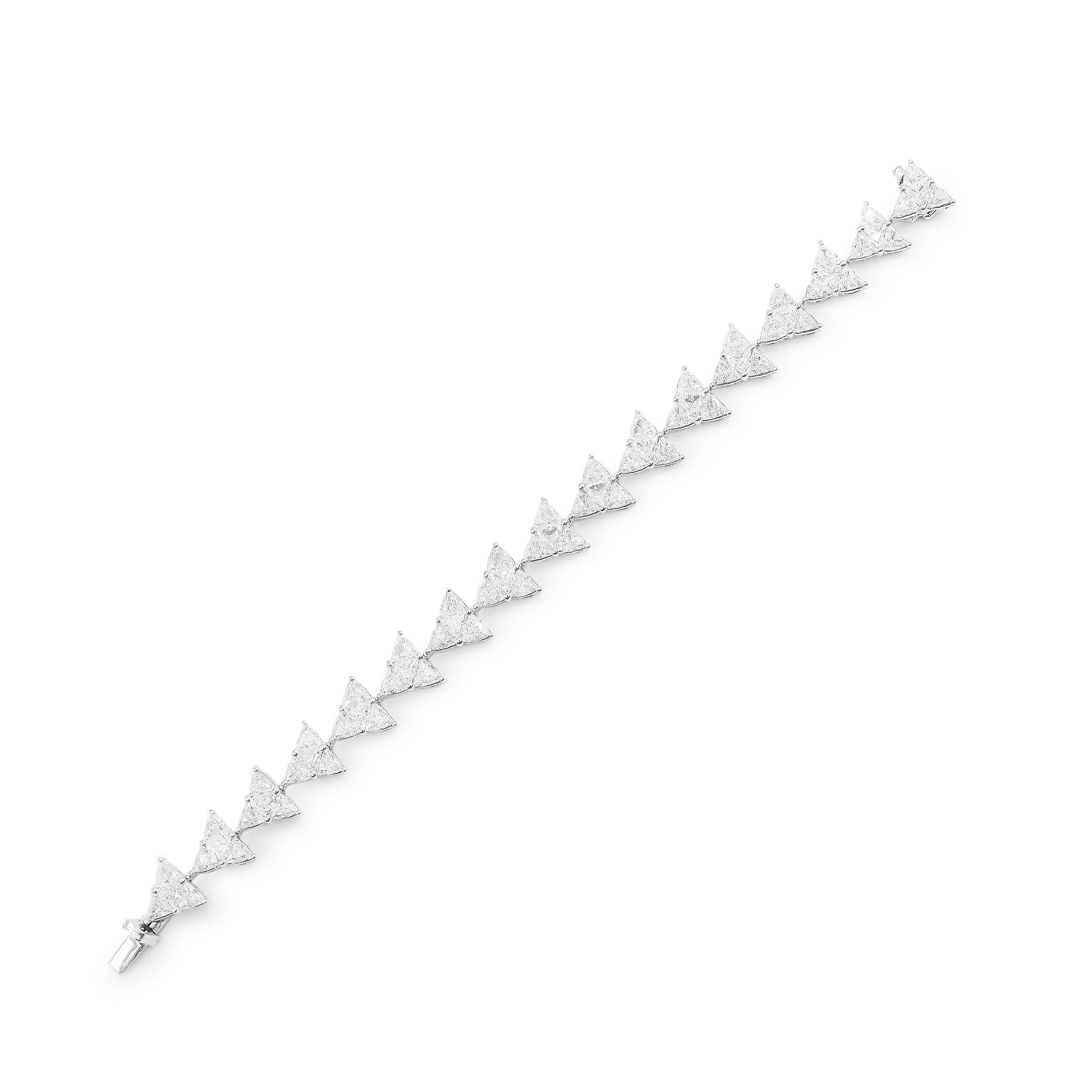 Emilio Jewelry 13,31 Karat Diamantarmband mit Trilliant-Schliff im Zustand „Neu“ im Angebot in New York, NY