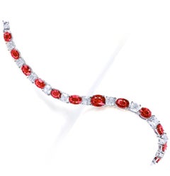Emilio Jewelry 15.00 Carat Certified Unheated Pigeon Blood Ruby Bracelet