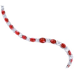 Emilio Jewelry Bracelet en rubis de sang de pigeon non chauffé certifié de 15 carats