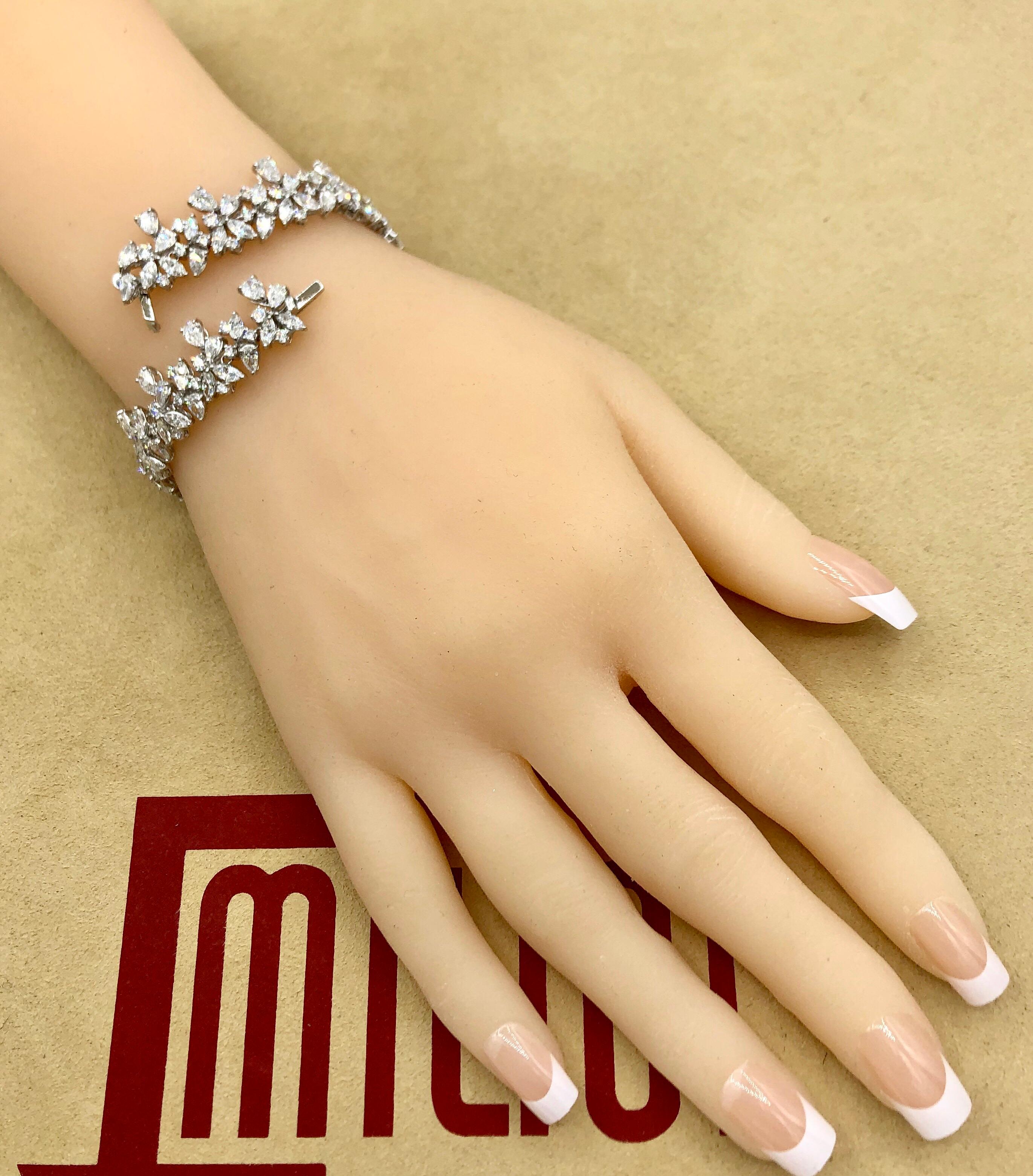 Emilio Jewelry 15.72 Carat Fancy Cut Diamond Bracelet 5