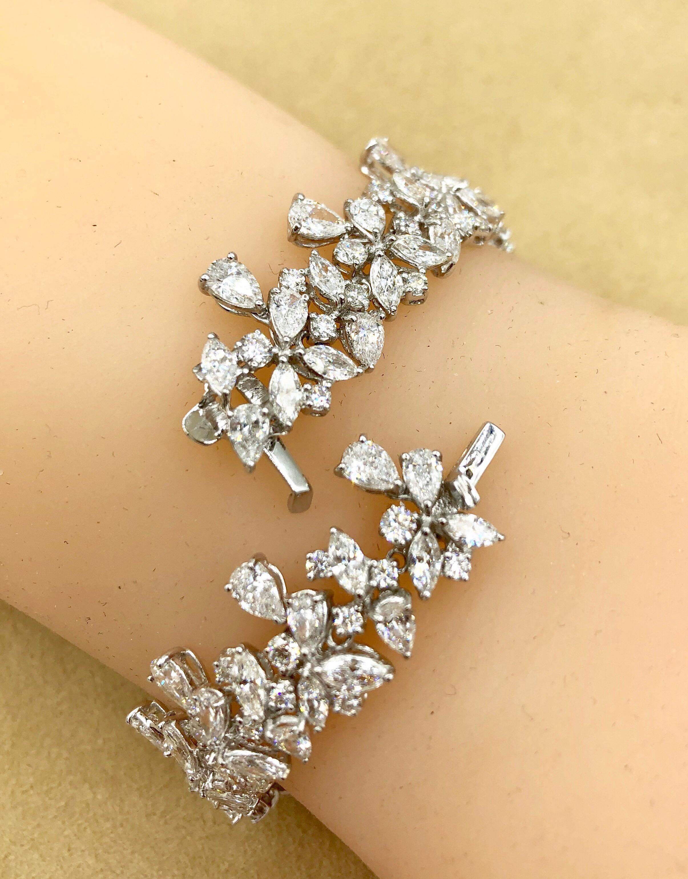 Emilio Jewelry 15.72 Carat Fancy Cut Diamond Bracelet 6